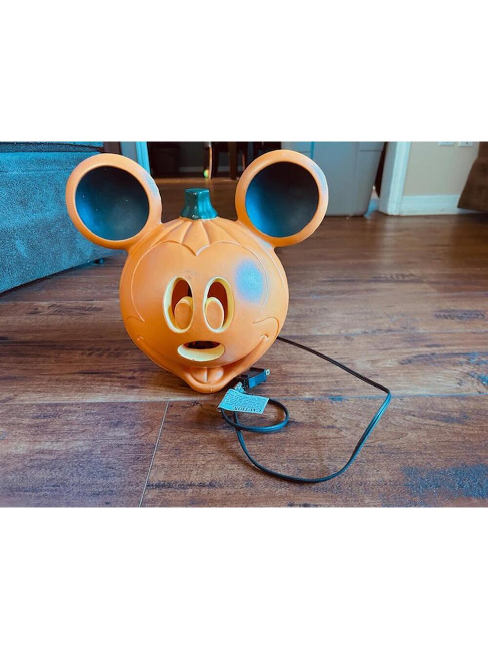 Vintage Mickey Mouse Pumpkin Electric Halloween Decoration